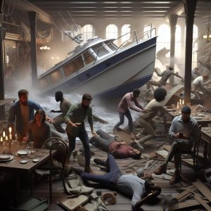 Boat crashes into restaurant