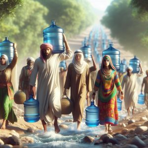 Walking for clean water.