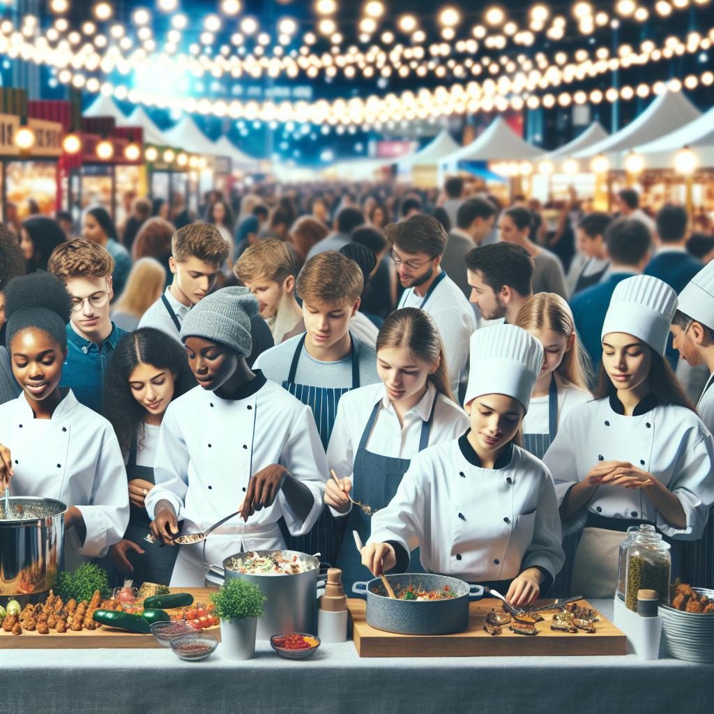 culinary students at expo