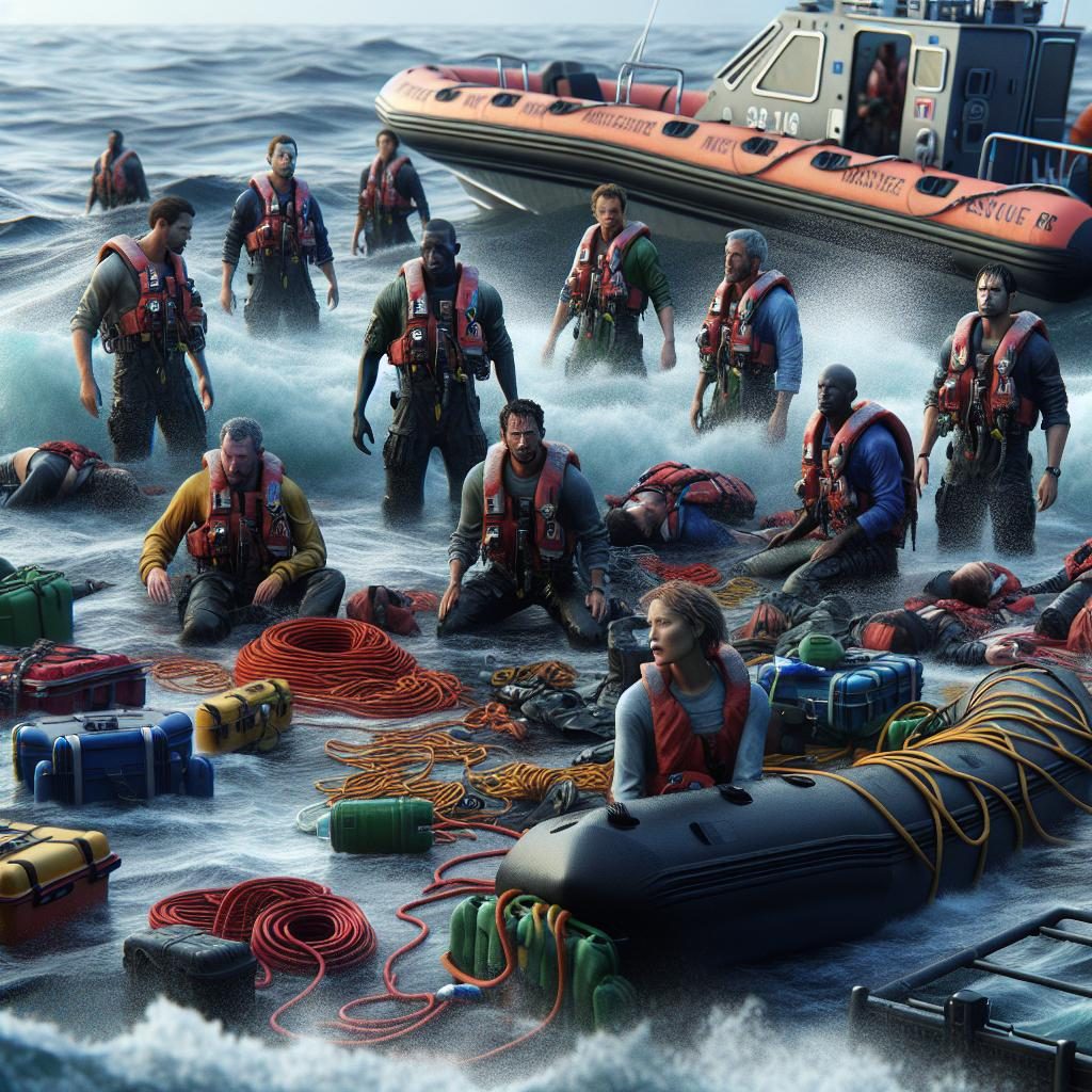 Ocean rescue attempts aftermath.