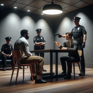 Police arrests interrogation room