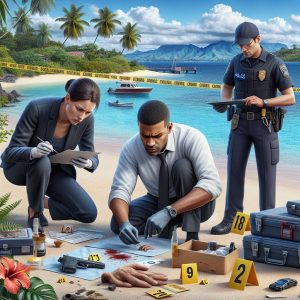 Island crime scene investigation.