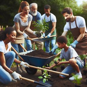 "Community gardening event"