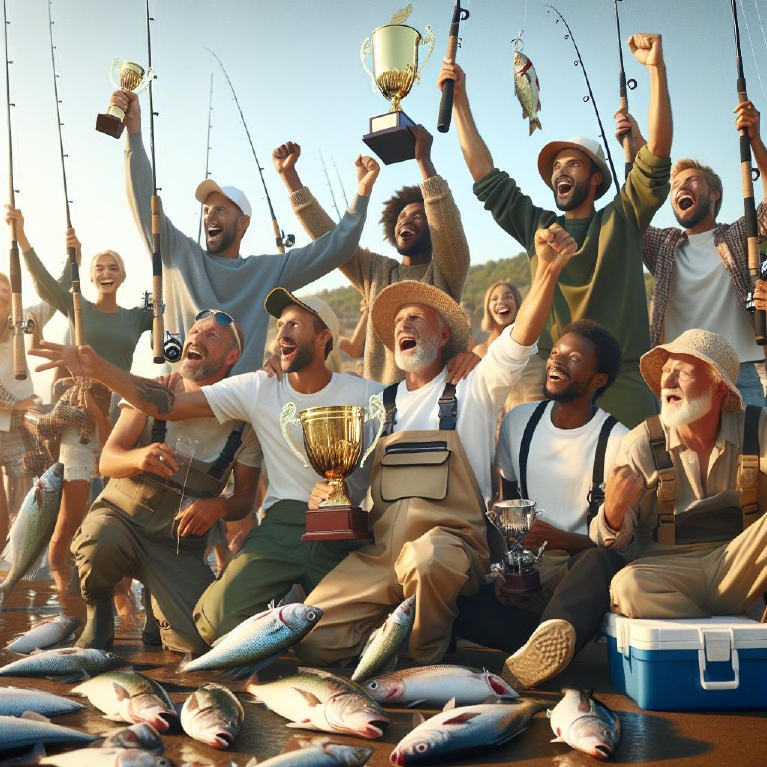 Fishing Competition Celebration