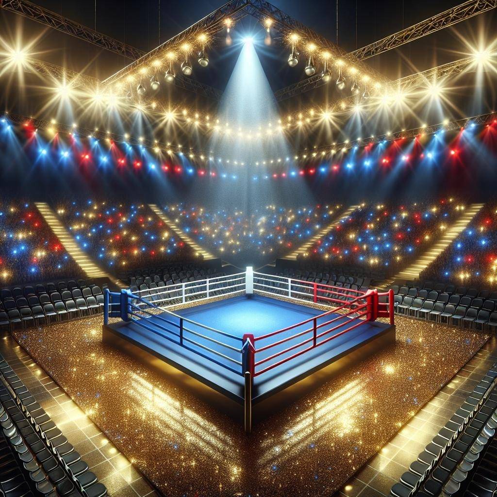 Glitzy boxing arena