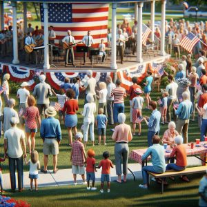 Patriotic community gathering