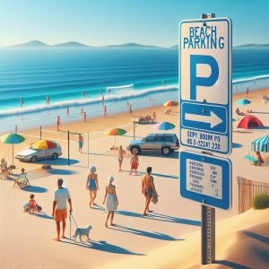 Beach Parking Sign