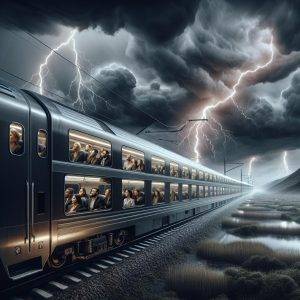 Train in Stormy Weather