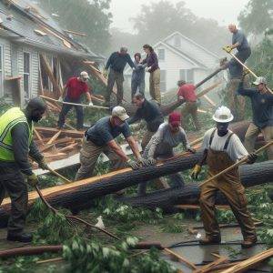 Storm cleanup efforts