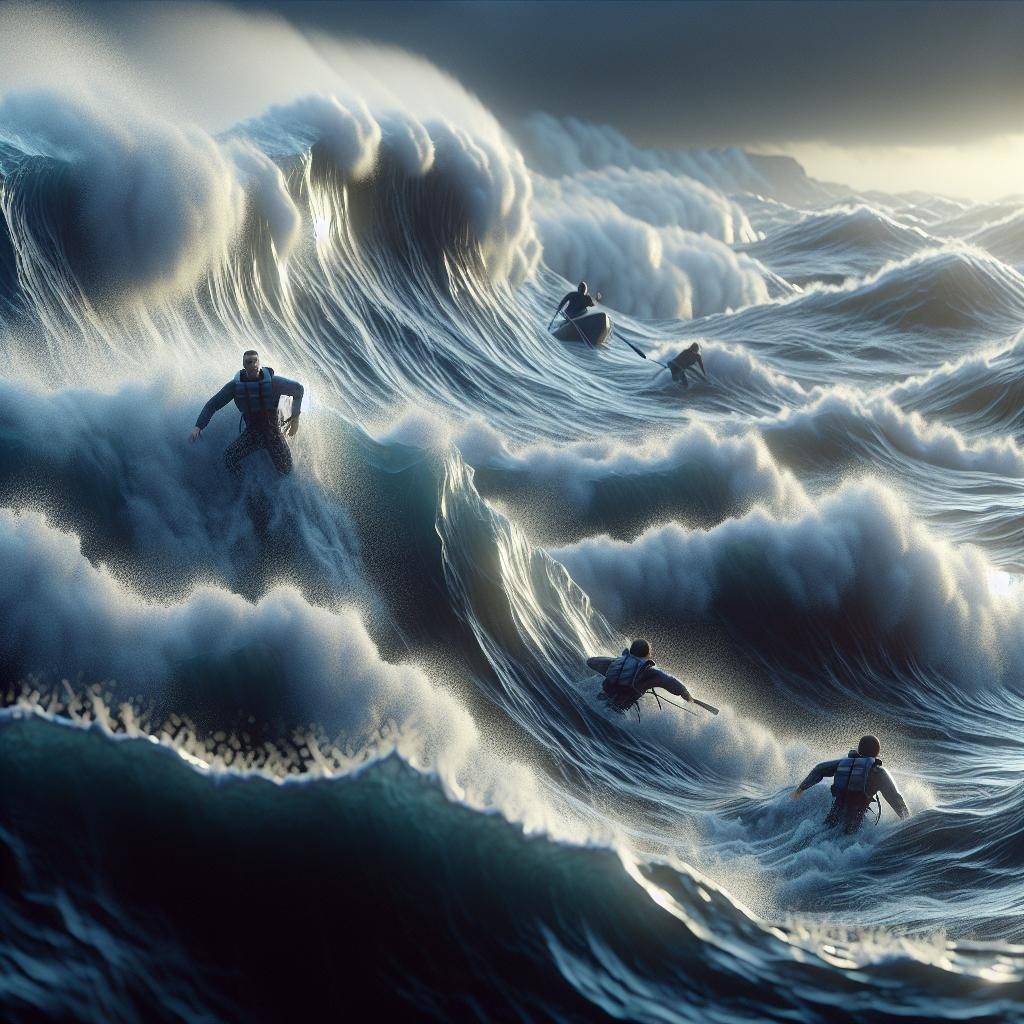 Turbulent Ocean Waves