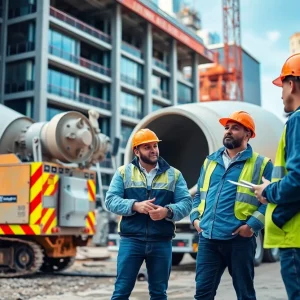 Construction workers and machinery on a site post Afinitas acquisition