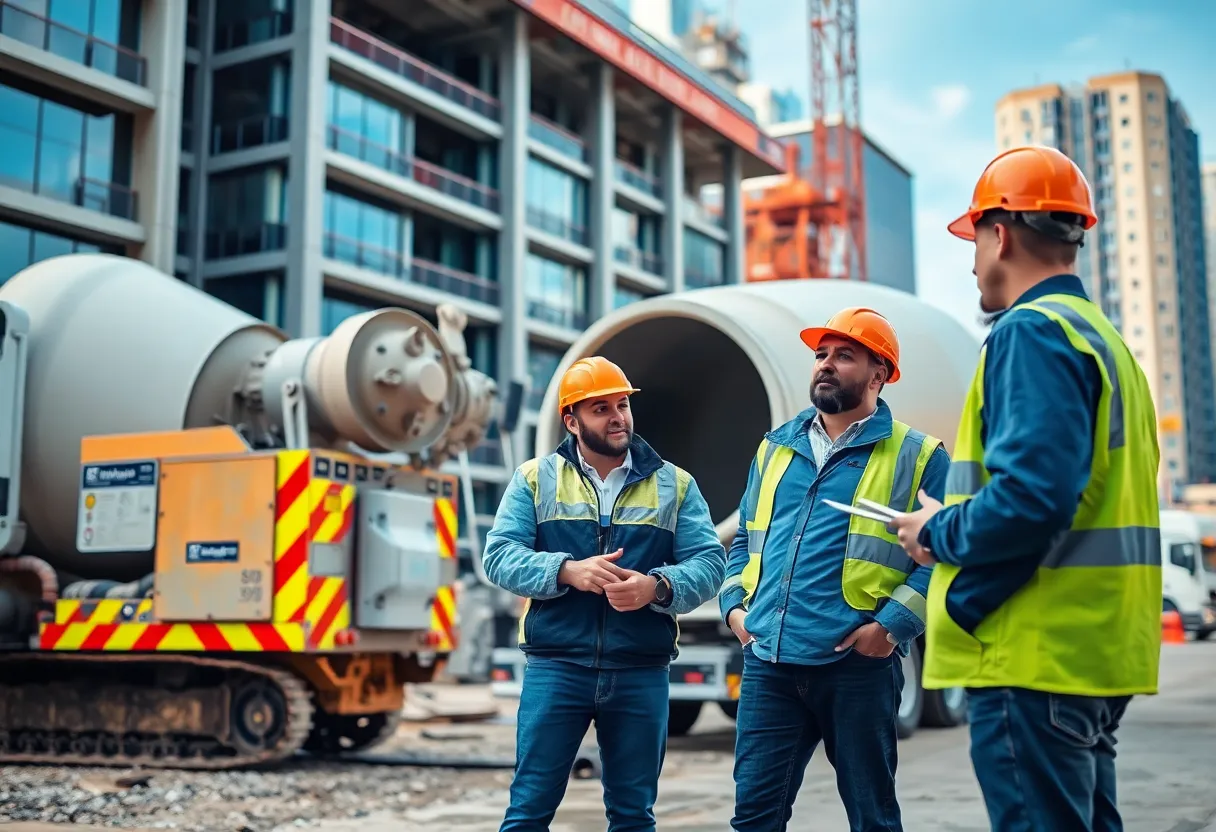 Construction workers and machinery on a site post Afinitas acquisition