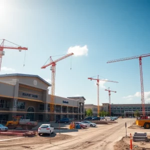 Construction of Beaufort Station shopping center