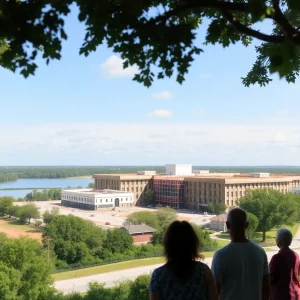 Construction site for Bluffton hospital amidst southern landscapes