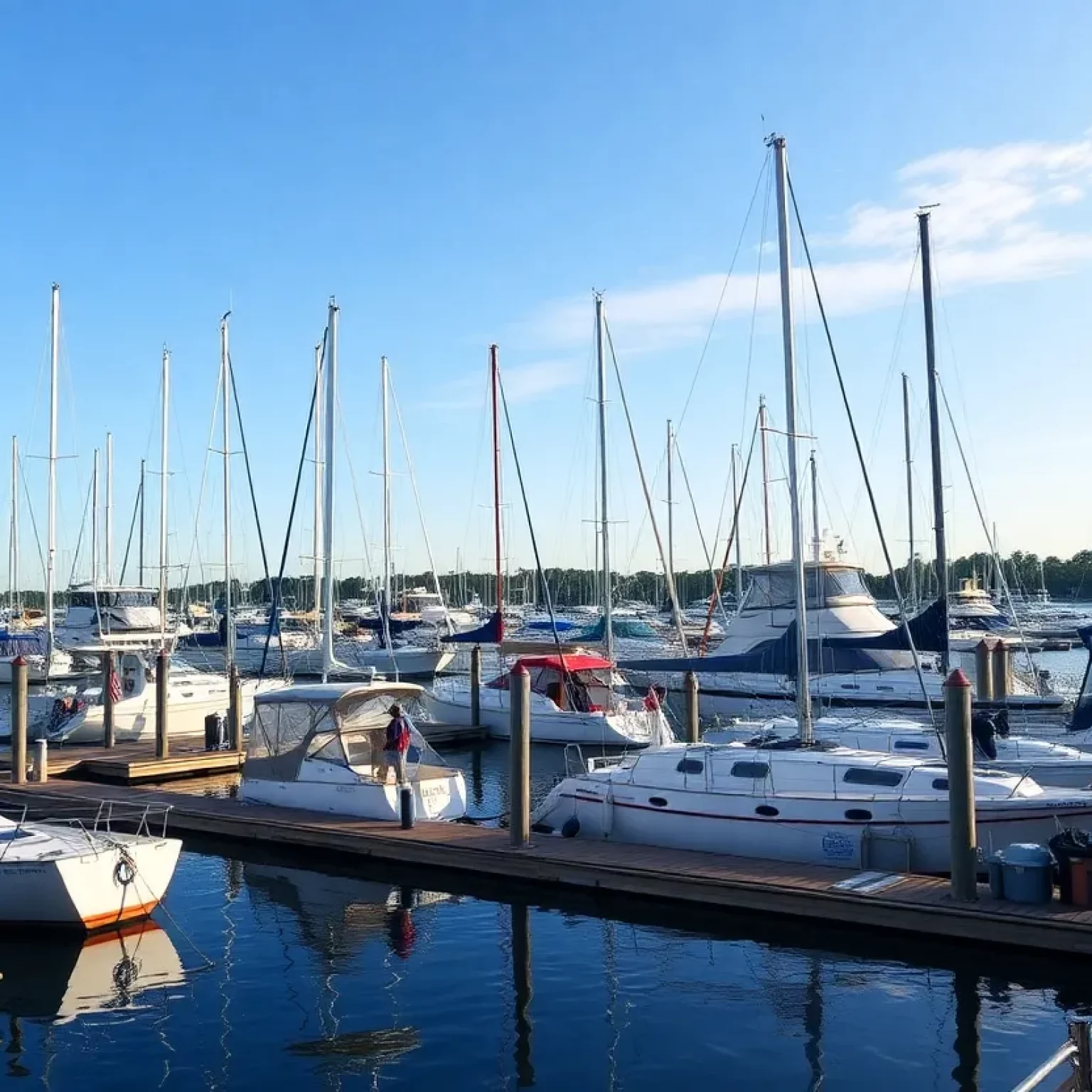 Community enjoying the Beaufort marina.