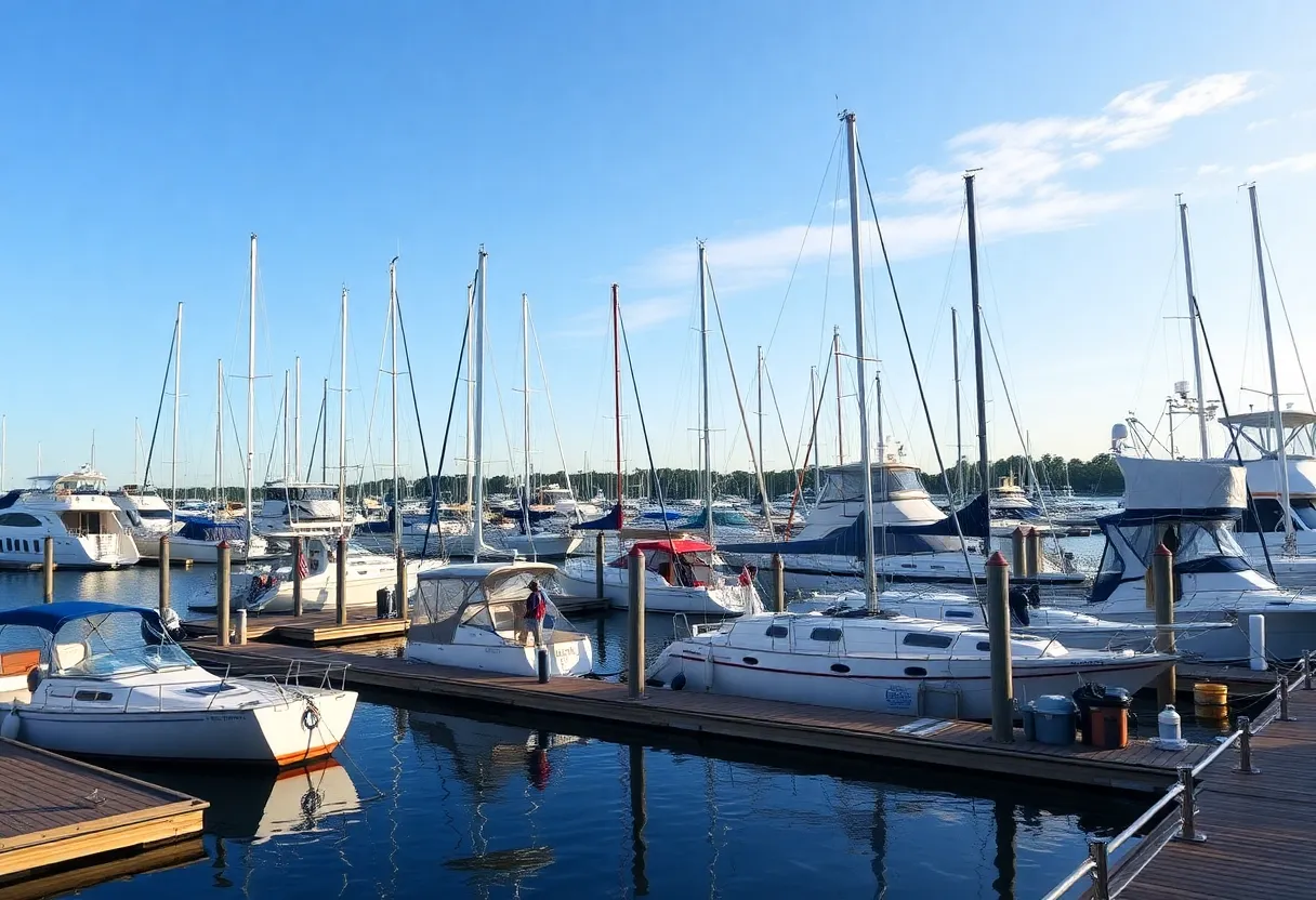 Community enjoying the Beaufort marina.