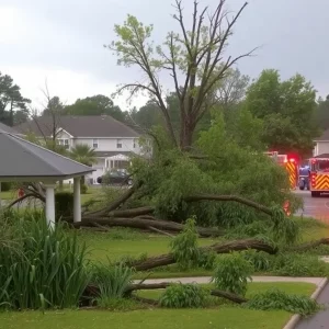 Emergency crews responding to storm damage in Bluffton, S.C.