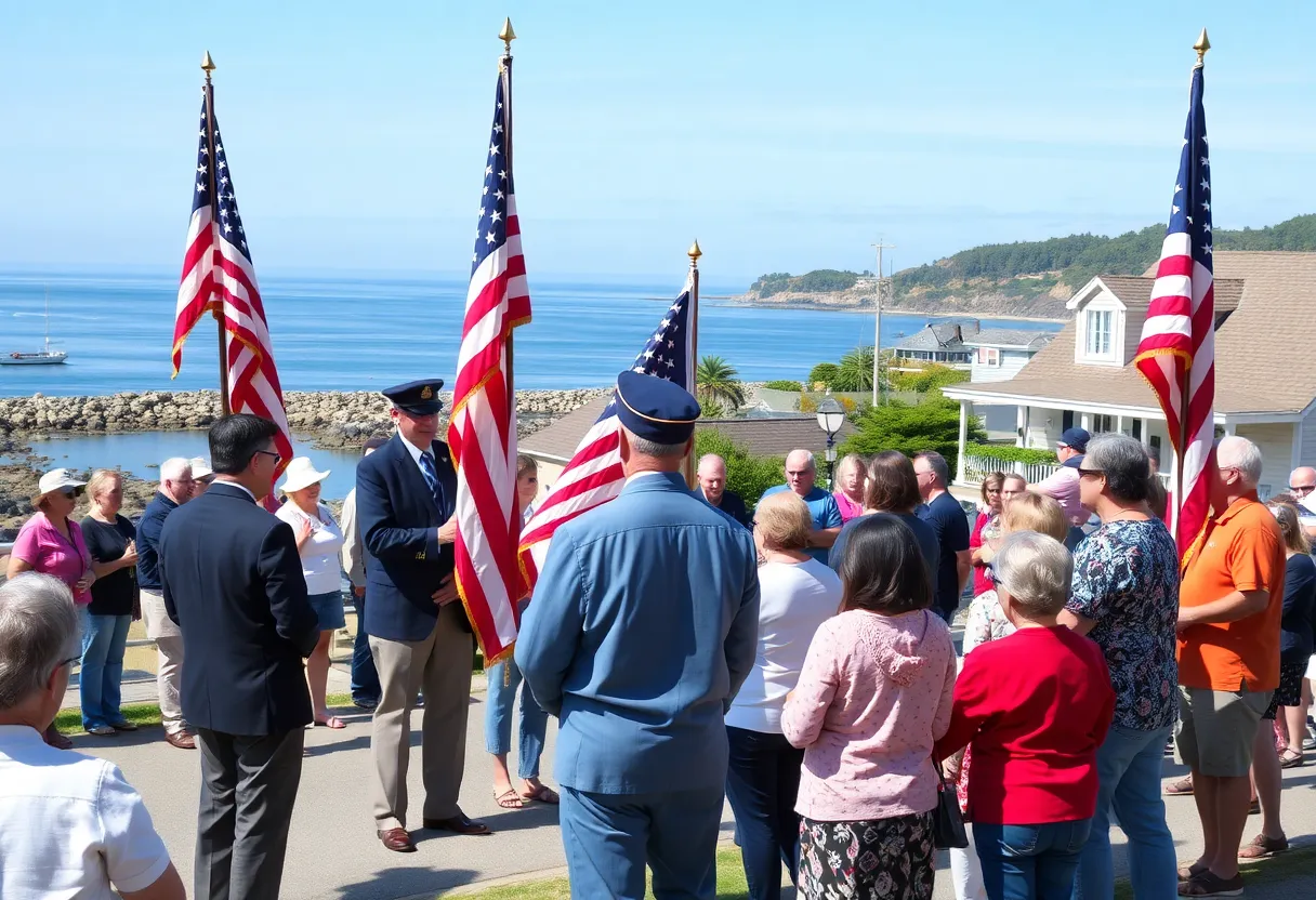 Community gathering honoring local veteran in Beaufort