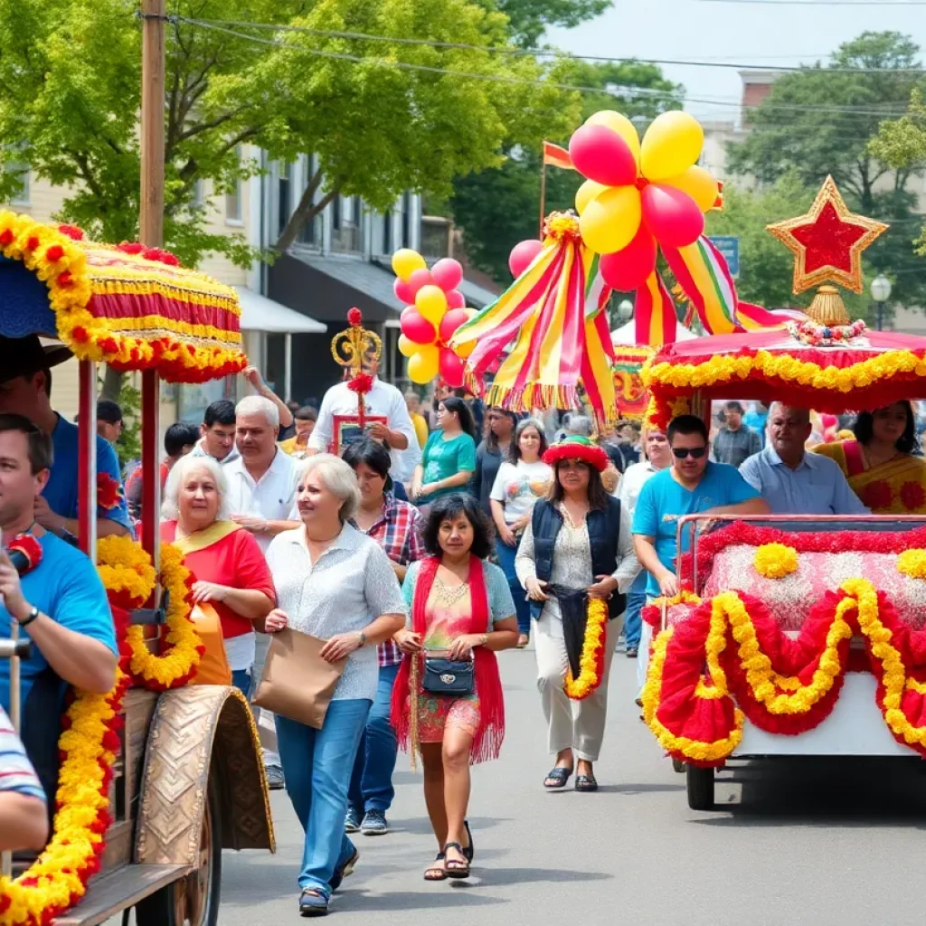 Participants in a community parade in Beaufort County