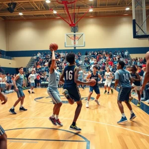 Hilton Head Prep basketball team celebrating their championship victory