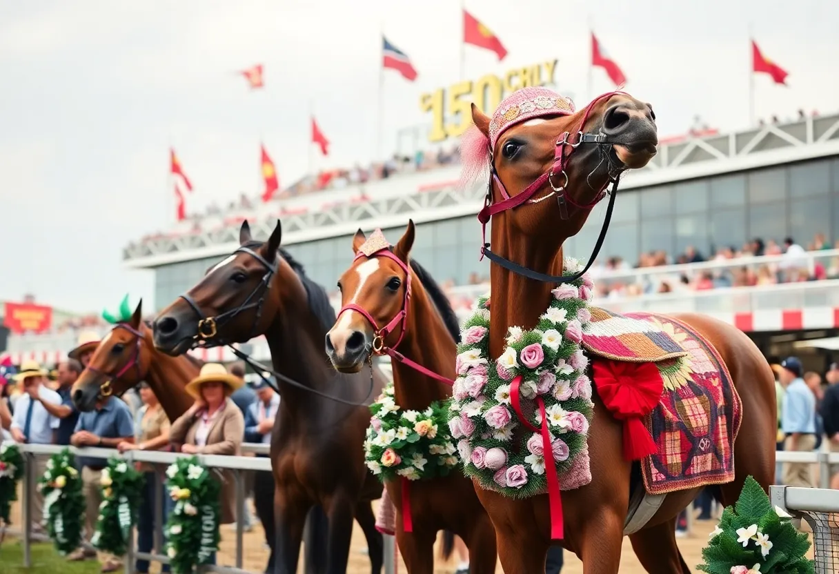 Crowd enjoying the 150th Kentucky Derby at Churchill Downs