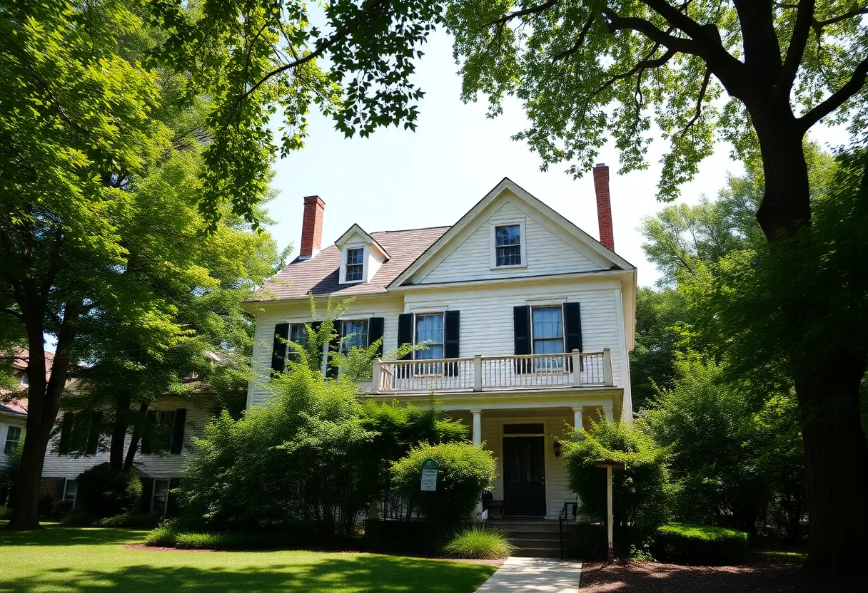 Historic Robert Smalls House surrounded by trees