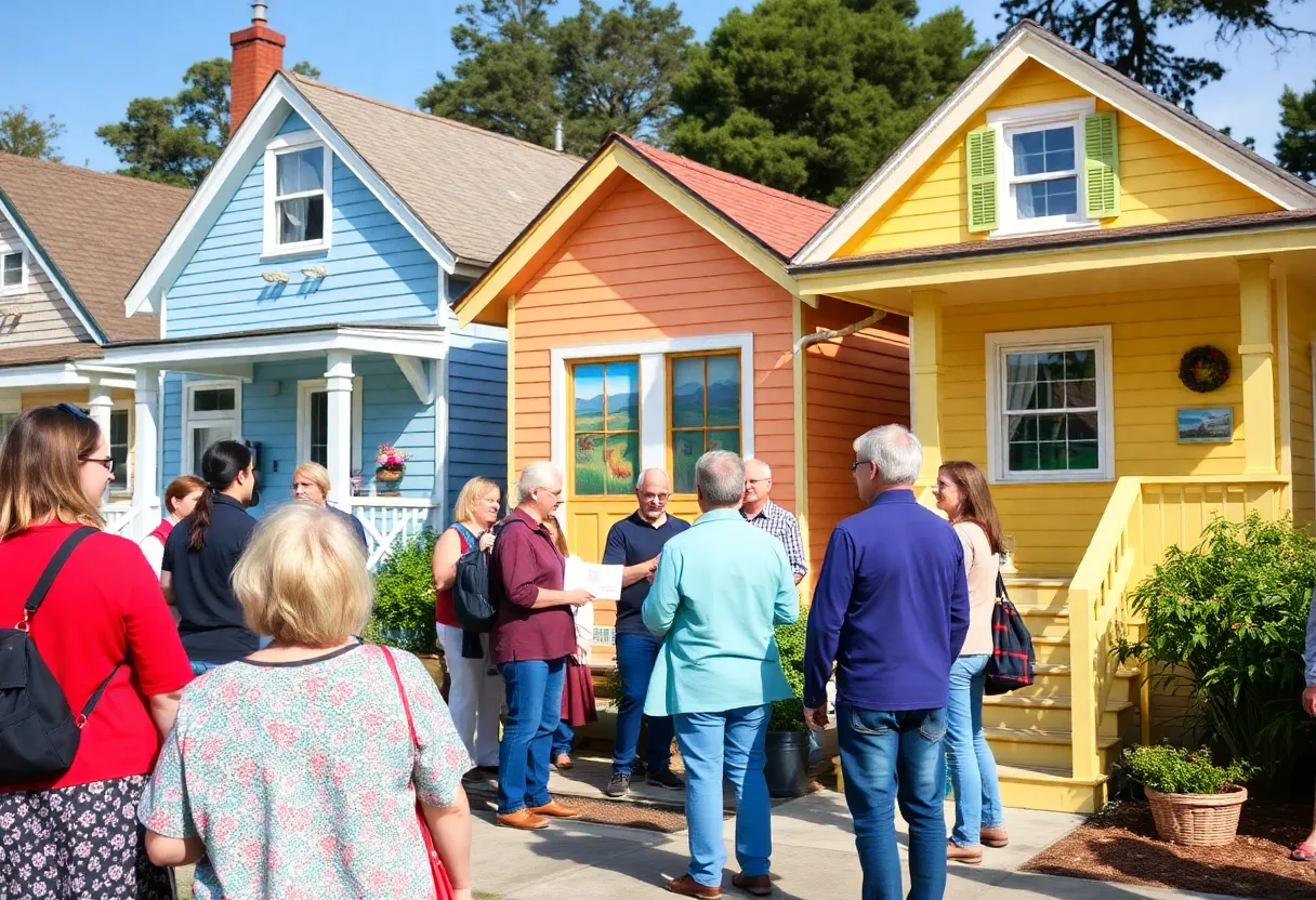 Community members celebrating renovations on St. Helena Island