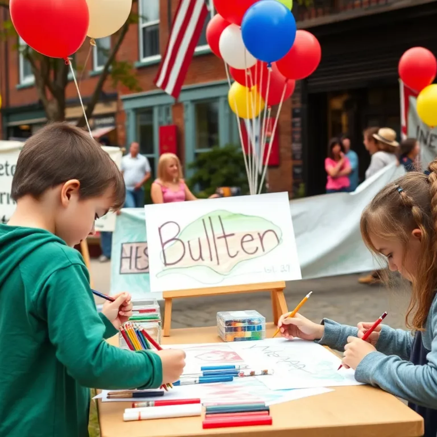 Students participating in art and writing competitions in Beaufort.