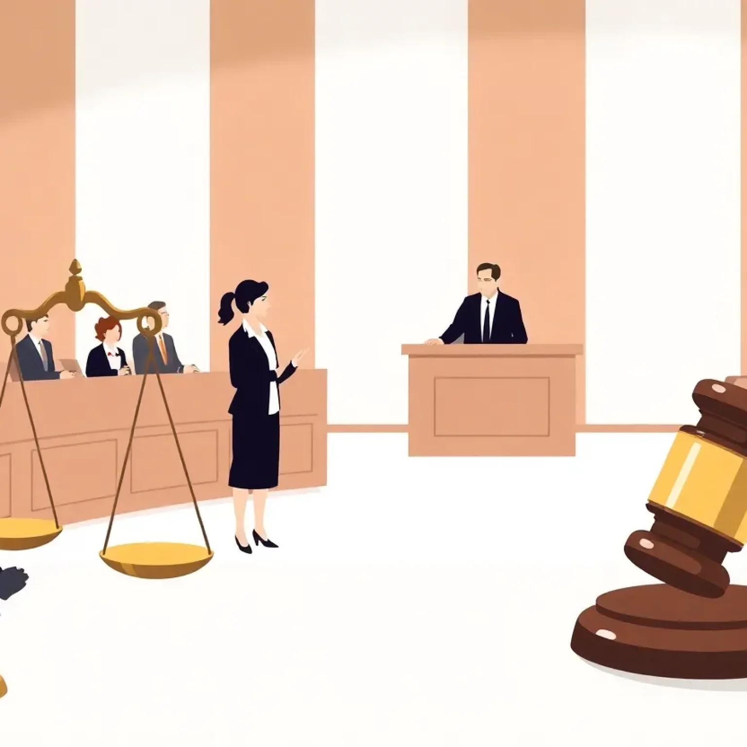 Class action lawsuit illustration focusing on gender equality