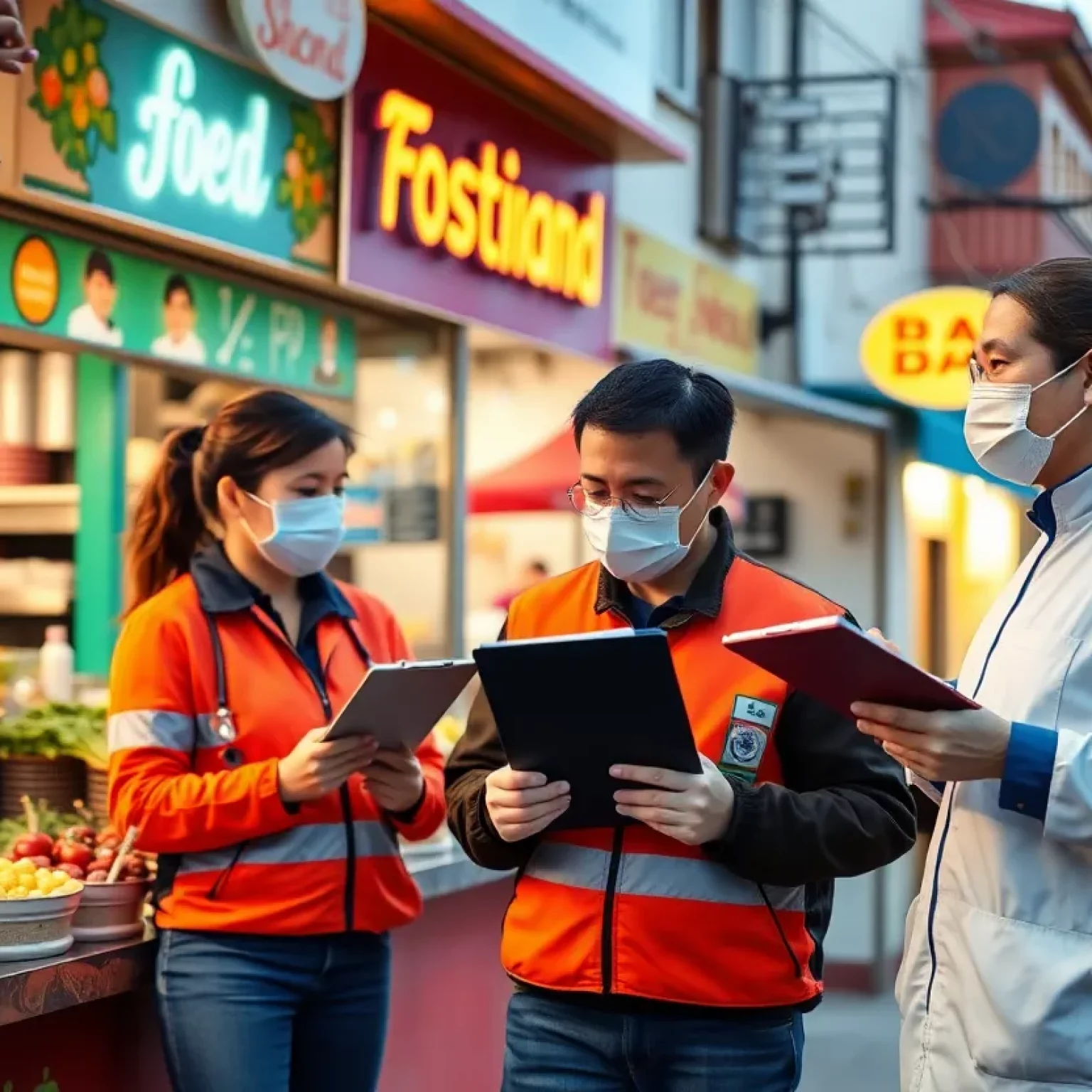 Health inspectors conducting food hygiene inspections in Beaufort County