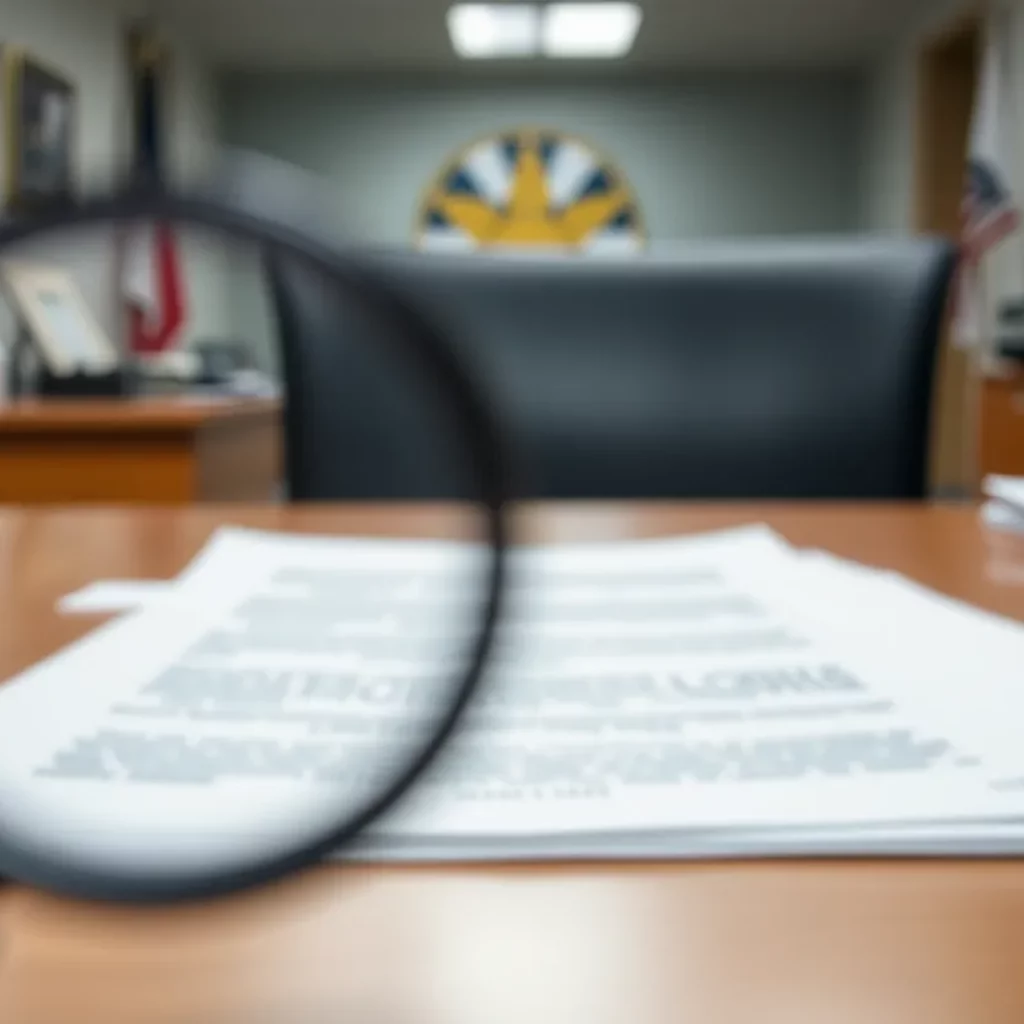 Official documents and county emblem representing Beaufort County investigation