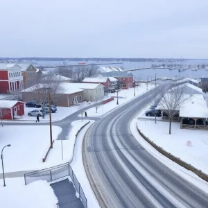 Scenic view of Beaufort County covered in snow