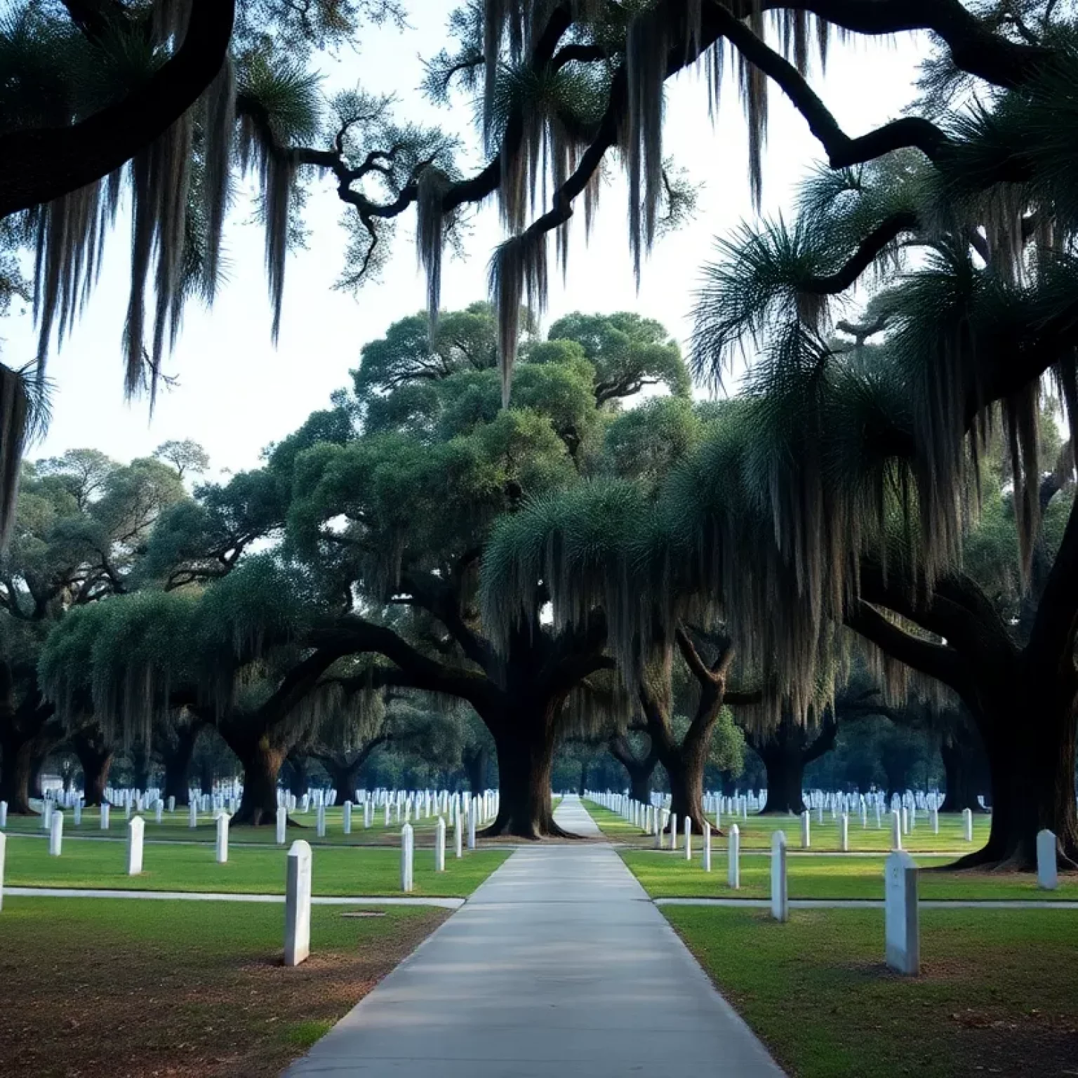 Landscape view of Beaufort National Cemetery