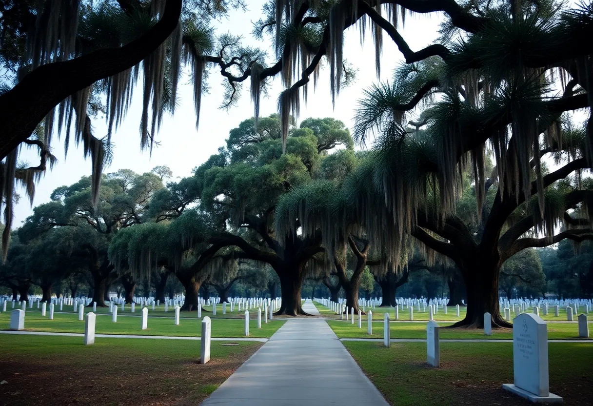 Landscape view of Beaufort National Cemetery