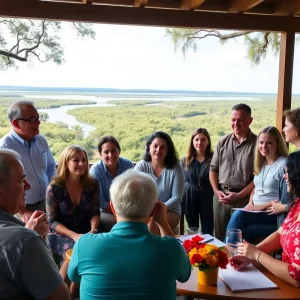 Virtual meeting of the Bluffton Ambassador Program participants discussing local history.