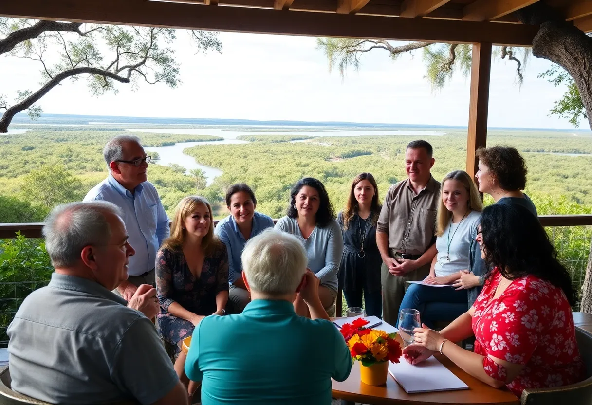 Virtual meeting of the Bluffton Ambassador Program participants discussing local history.