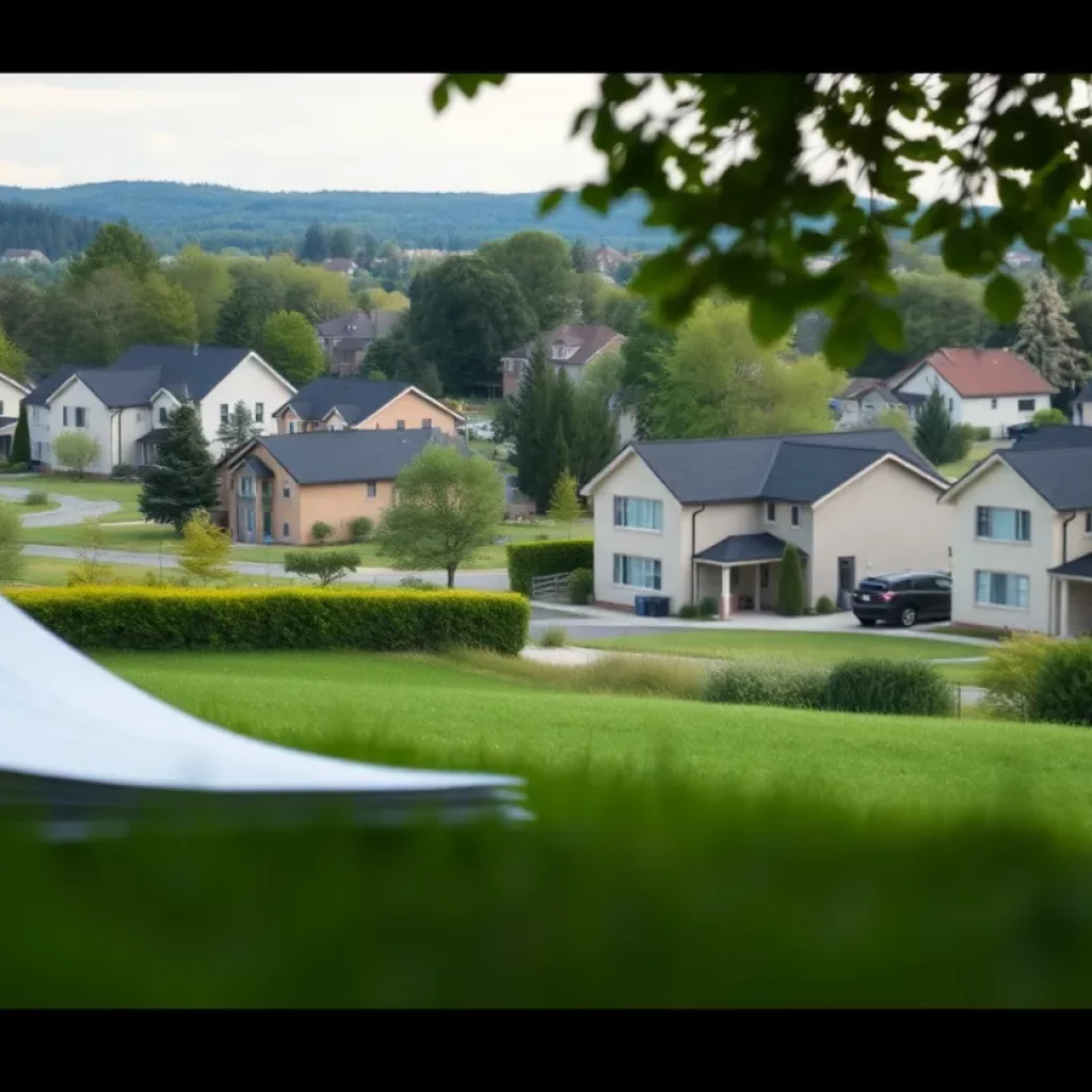 Residential area in Bluffton with legal symbols