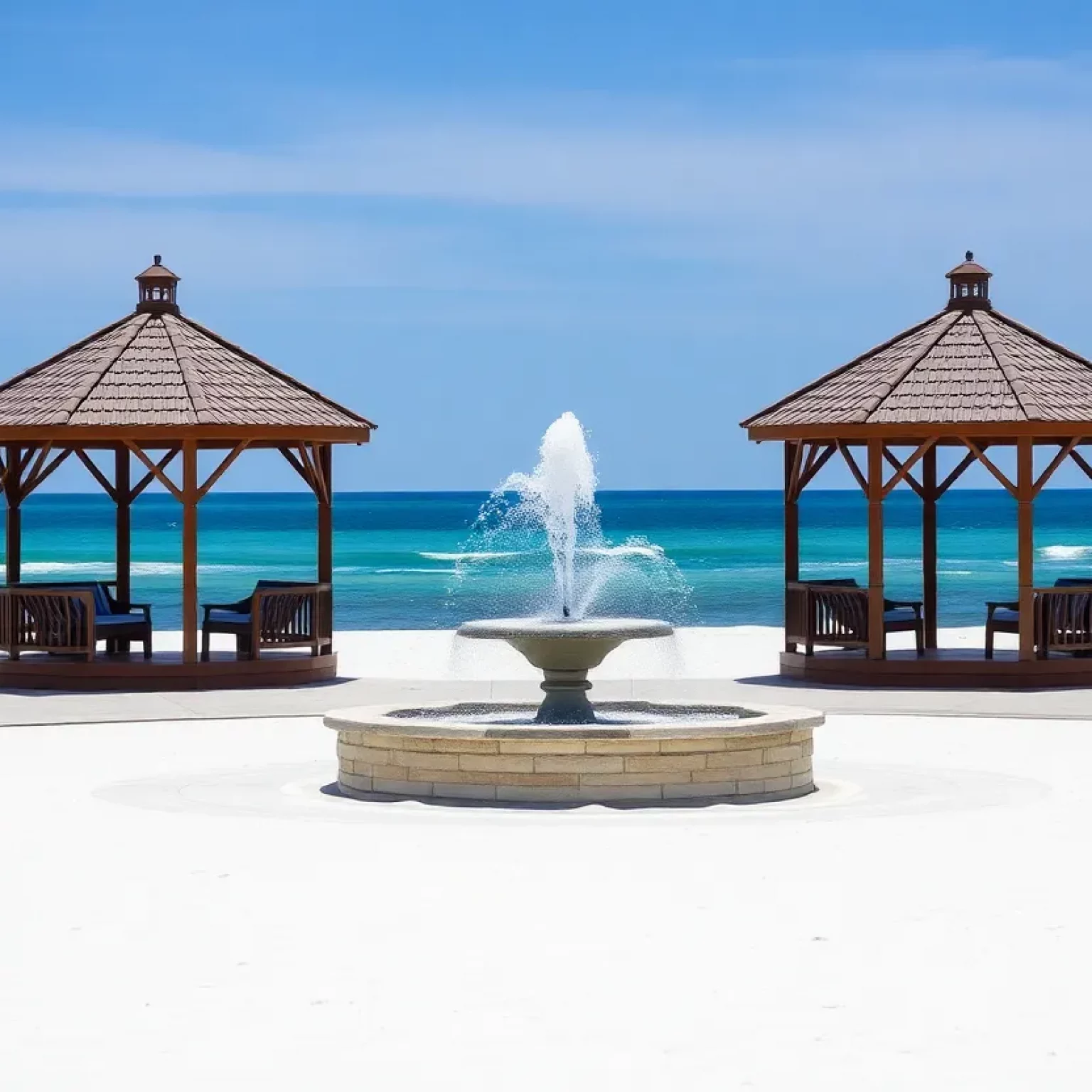 A scenic view of Coligny Beach with bluest waters and bright white sand.