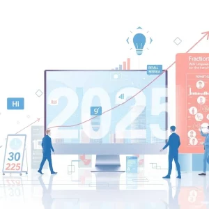 Representation of digital advertising concepts for 2025 growth