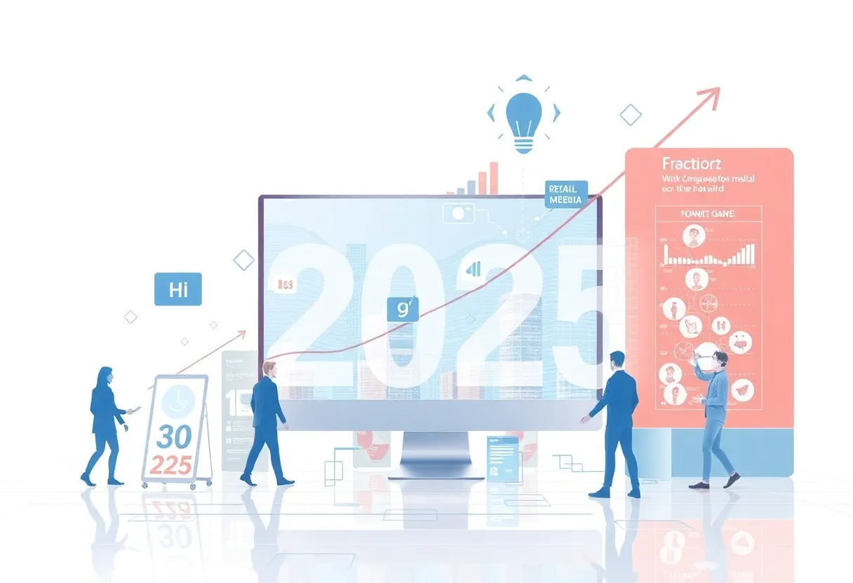 Representation of digital advertising concepts for 2025 growth