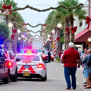 Police responding to a traffic incident in Hilton Head Island