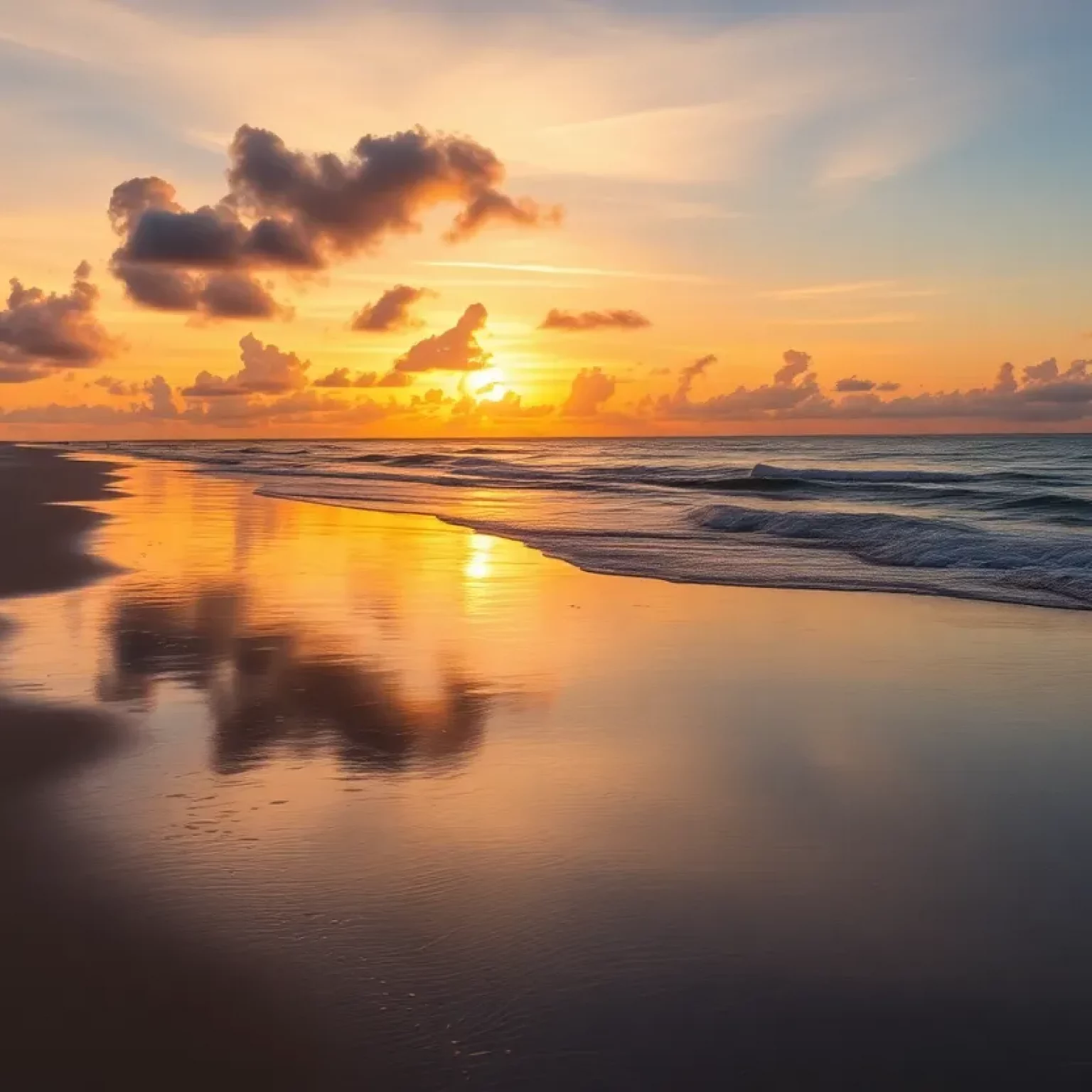 Scenic view of Hilton Head Island beach during sunset