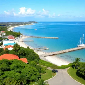 Coastal view of Port Royal with scenic landscape