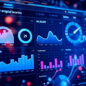 Digital marketing analytics dashboard showing customer engagement data