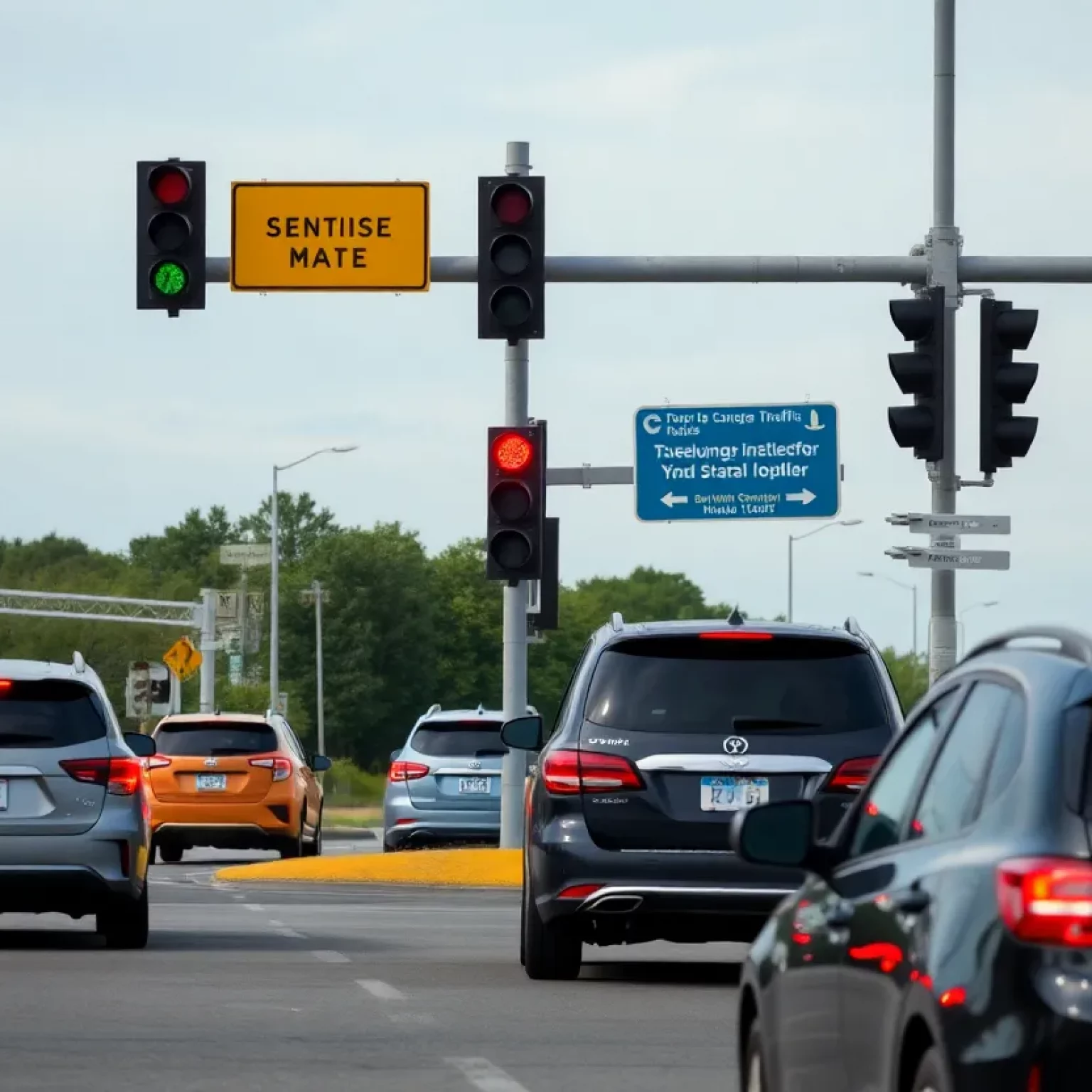 Traffic congestion at the S.C. 170 and U.S. 278 intersection