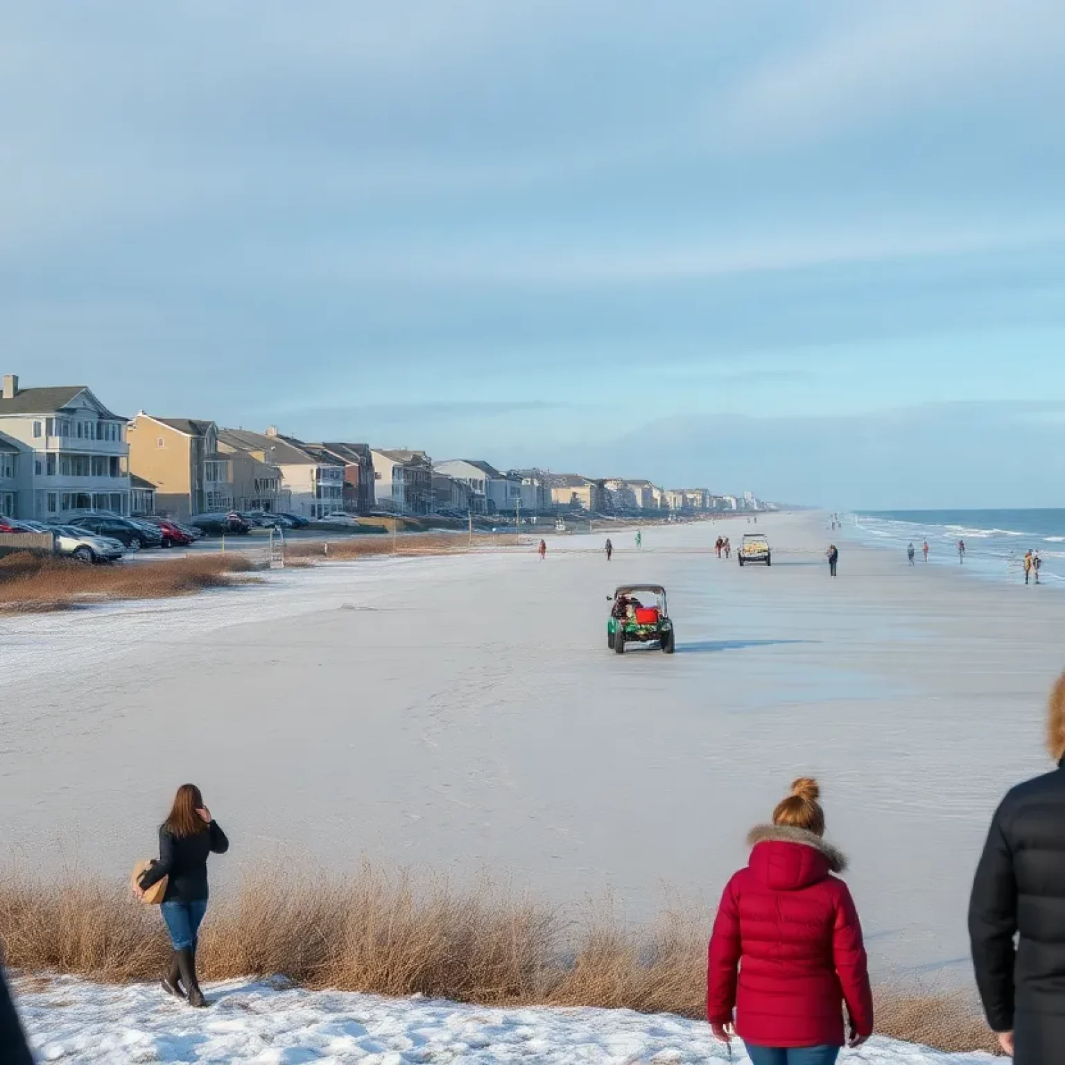 Coastal community in South Carolina during cold weather.