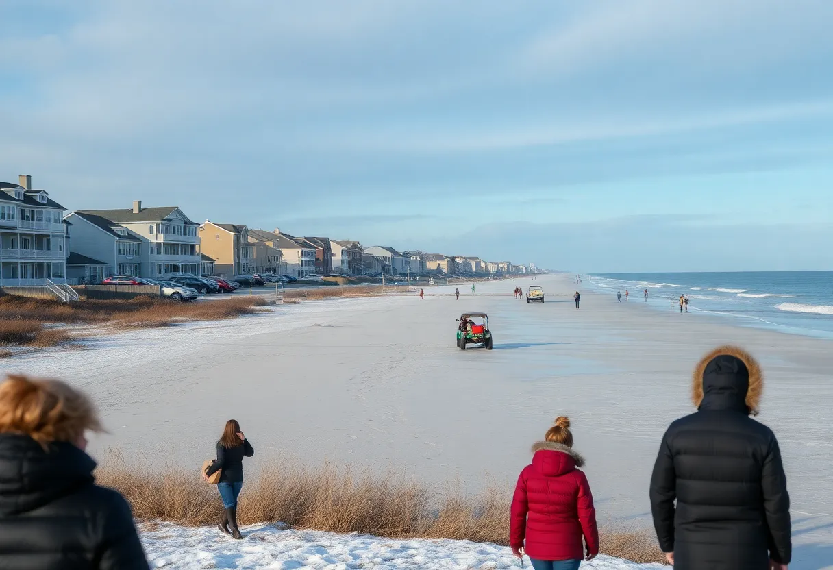 Coastal community in South Carolina during cold weather.