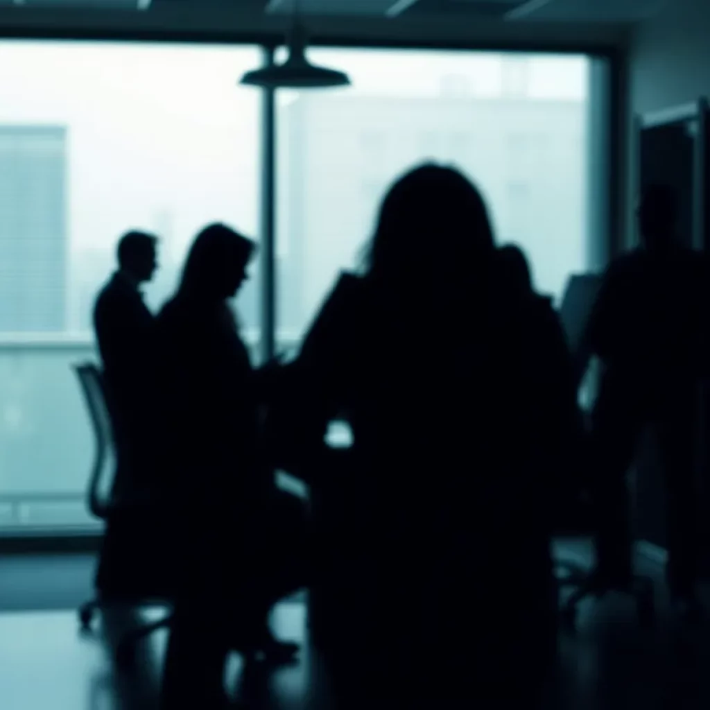 A symbolic depiction of workplace environment representing harassment.