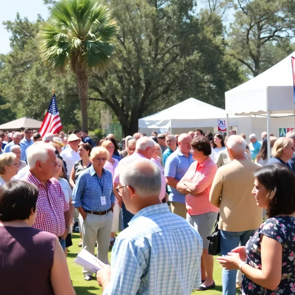 A group of diverse individuals participating in community events in Beaufort County.