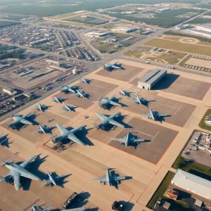 Aerial view of Marine Corps Air Station Beaufort